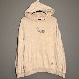 Agora Mens Hoodie Embroidered Checking Pulse Nurse Doctor Grey Size XL